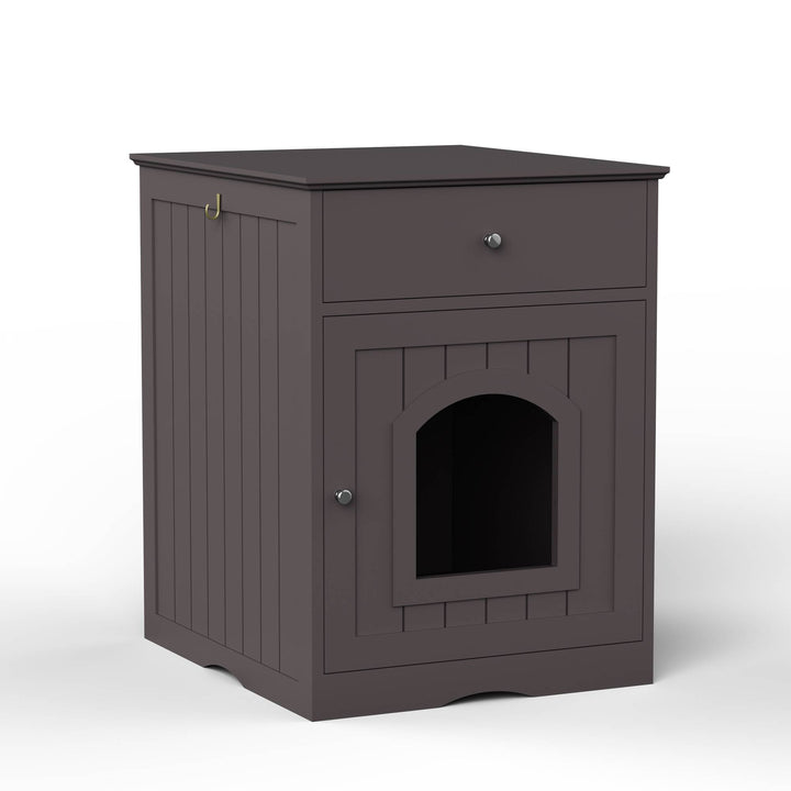 Wooden Indoor Cat House With Drawer