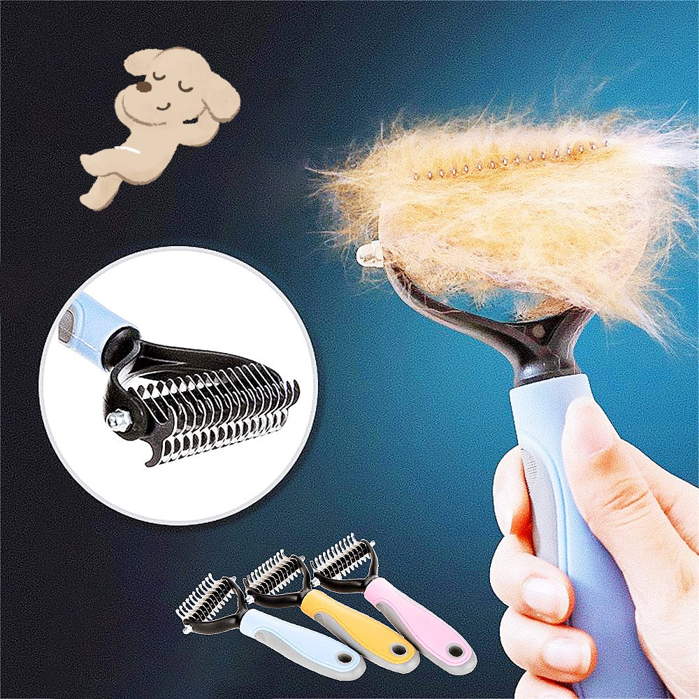 Double-Sided Pet Grooming Dematting Brush
