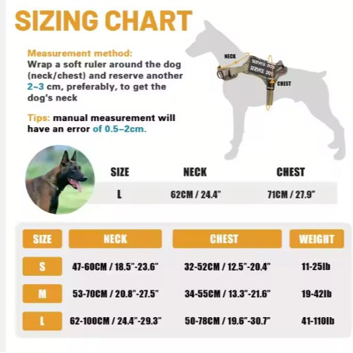 Tactical Service Dog No-Pull Harness