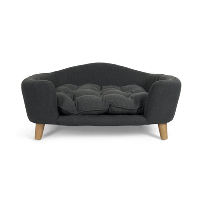 Tufted Cushion Dog Bed with Birch Legs