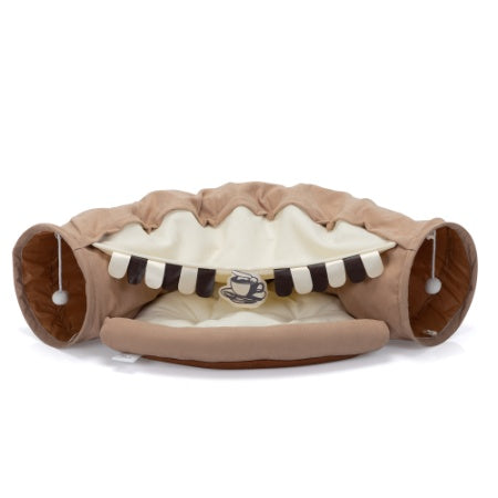 Cat Telescopic Tunnel & Cushioned Bed