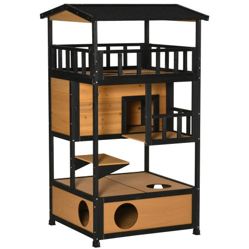 Wooden Outdoor Cat House