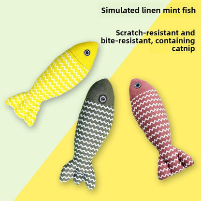 Catnip Fish Shaped Chew Toy