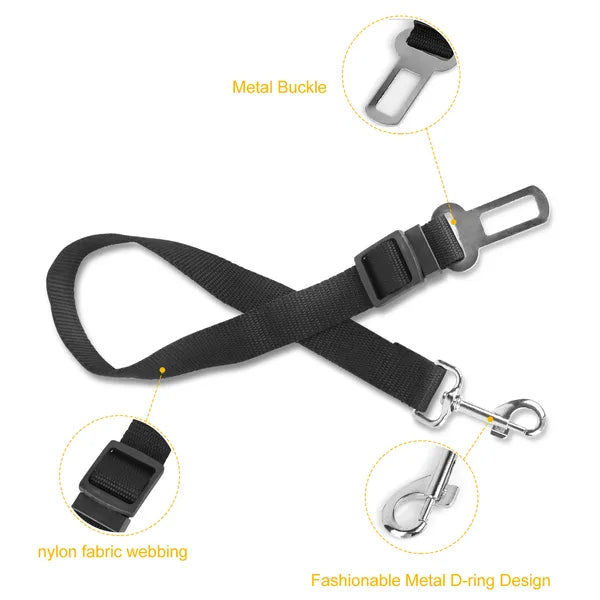 2 Pcs Pet Dog Seat Belt Leash