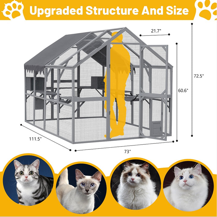 Backyard Cat House with Roof
