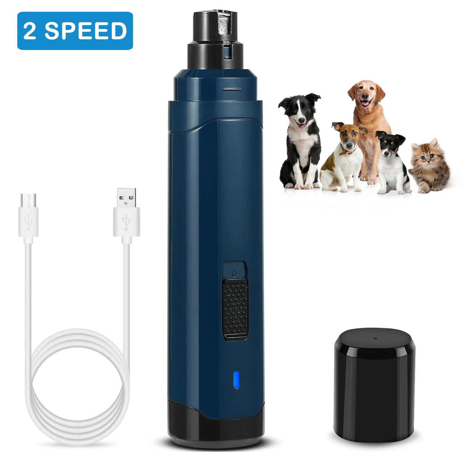 2 Speeds Cordless Dog Nail Grinder