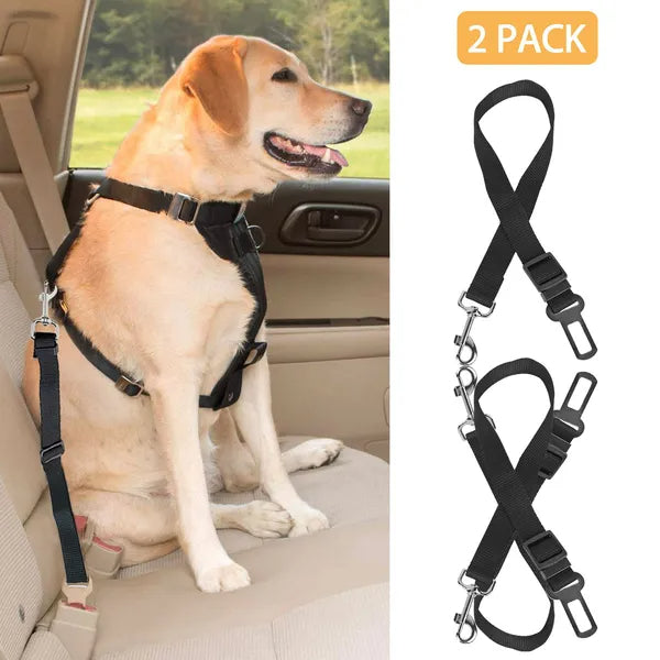 2 Pcs Pet Dog Seat Belt Leash