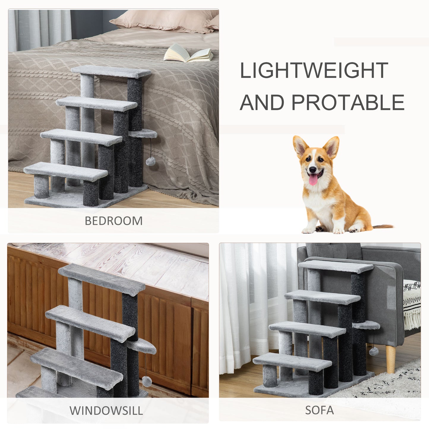 Multi-Step Cat Stairs & Play Platform