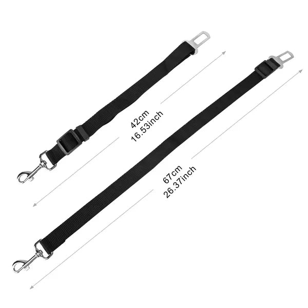 2 Pcs Pet Dog Seat Belt Leash