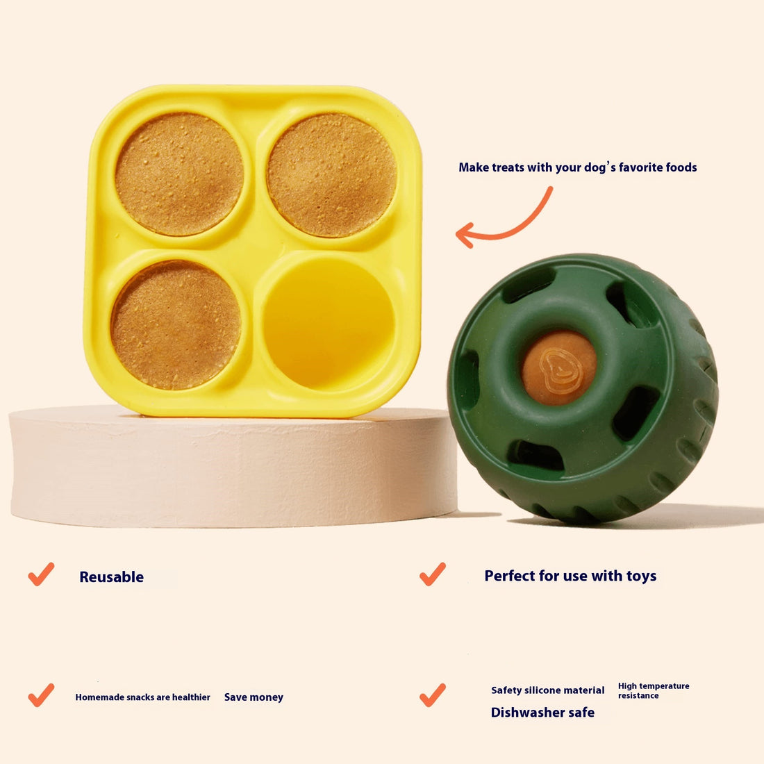 Dog Silicone Slow Feed Molar Toy