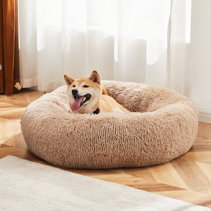 Anti-Slip Round Faux Fur Pet Bed