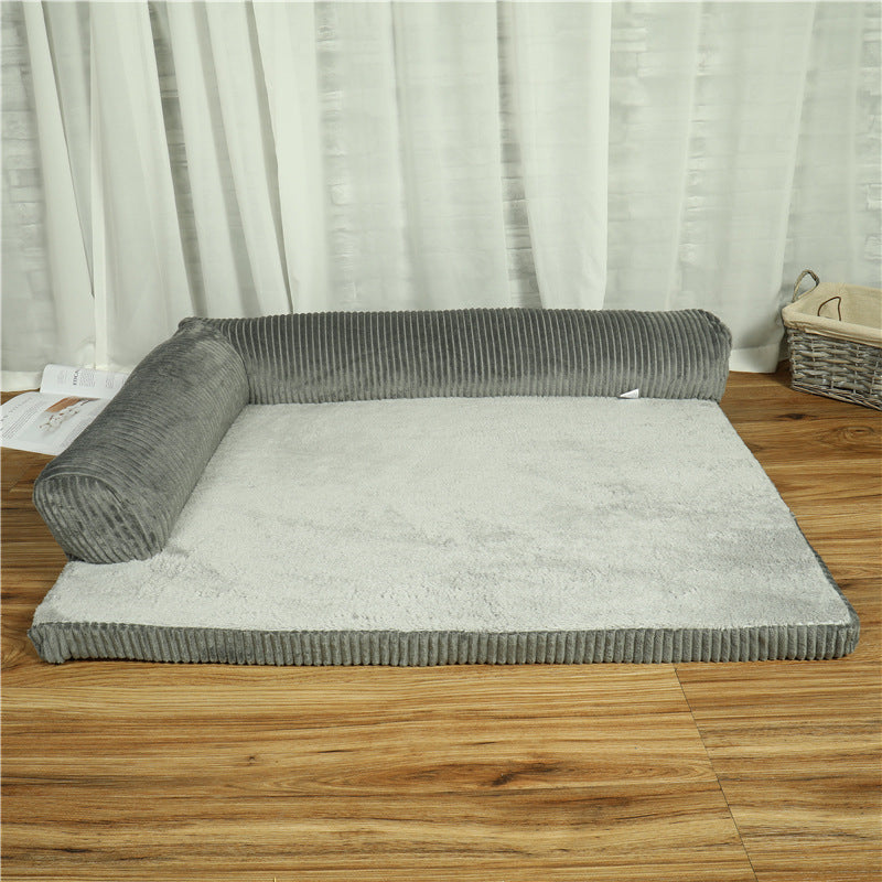Luxury L-Shaped Dog Bed