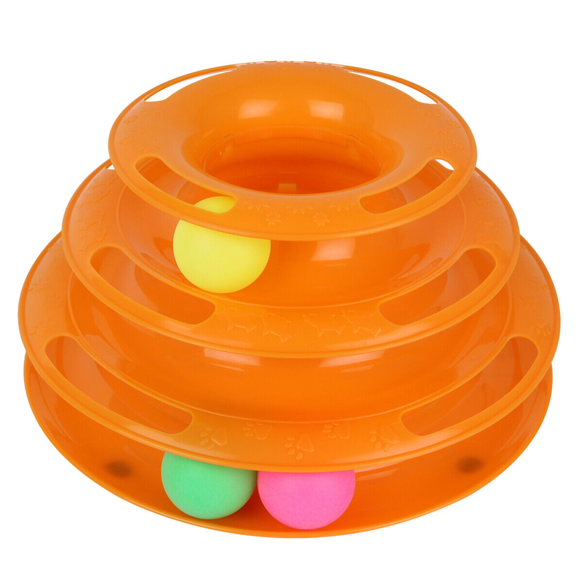 Multi-Level Cat Rolling Ball Tower