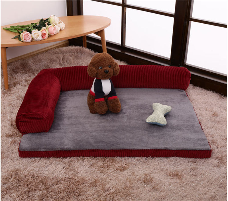 Luxury L-Shaped Dog Bed