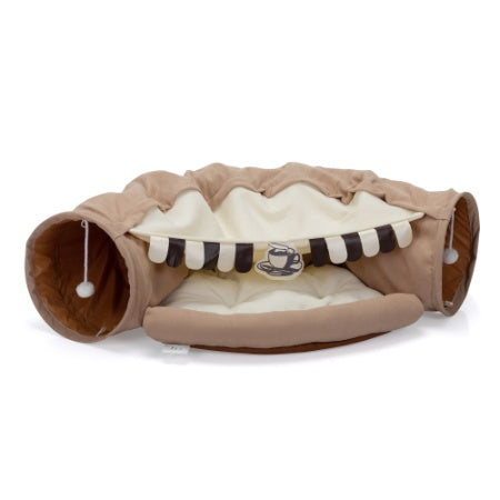 Cat Telescopic Tunnel & Cushioned Bed