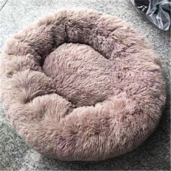 Round Plush Donut Pet Bed