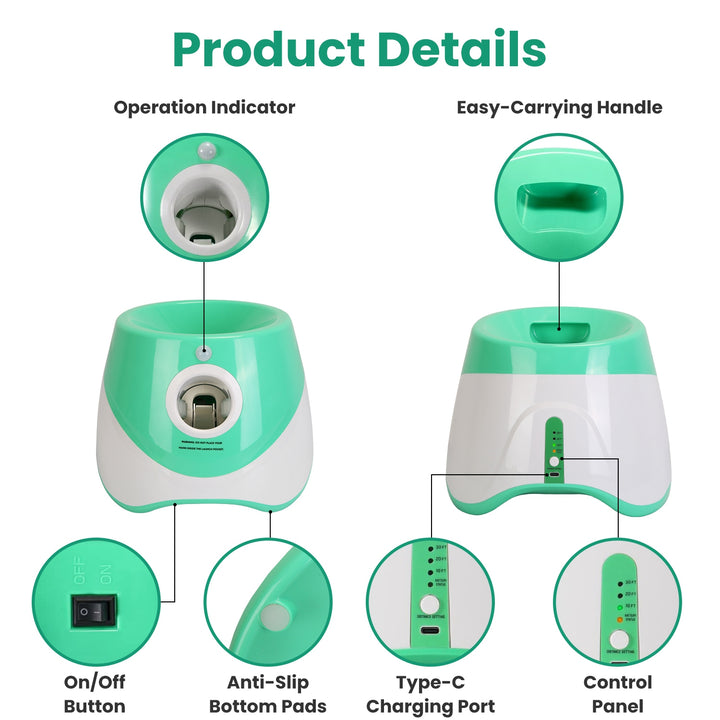 Automatic Dog Ball Launcher + 6 Tennis Balls