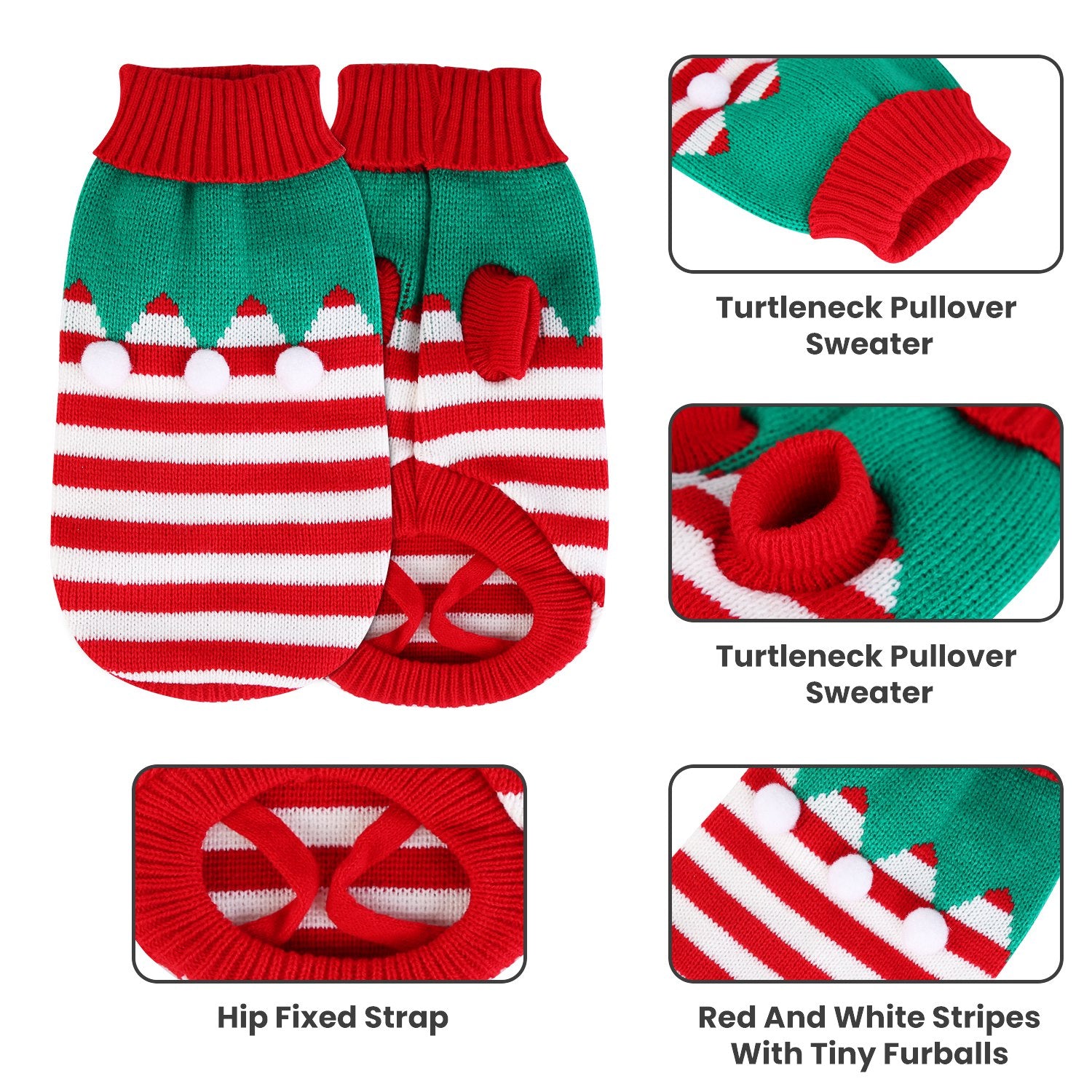 Pet Christmas Turtleneck Sweater
