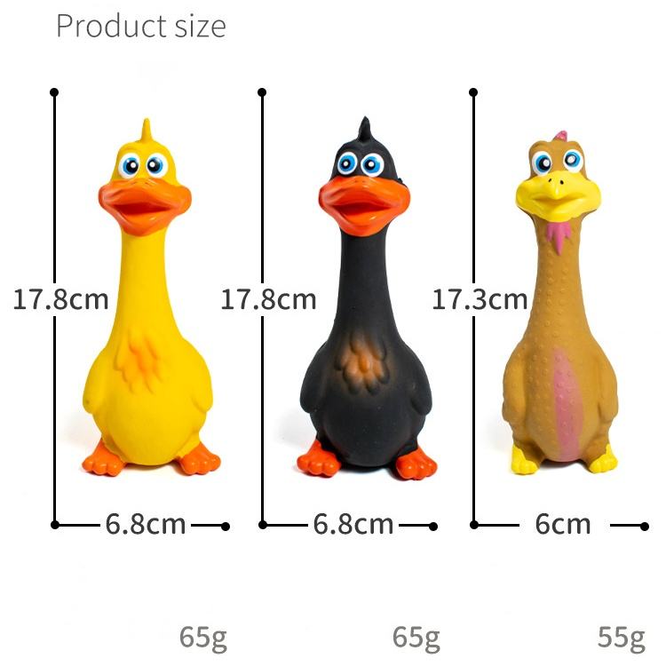 Latex Screaming Chicken Dog Toy Set