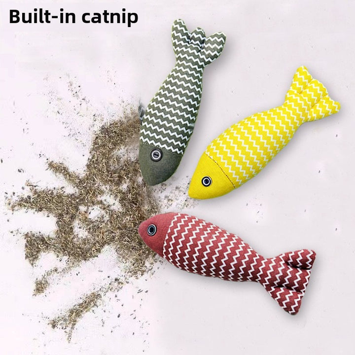 Catnip Fish Shaped Chew Toy