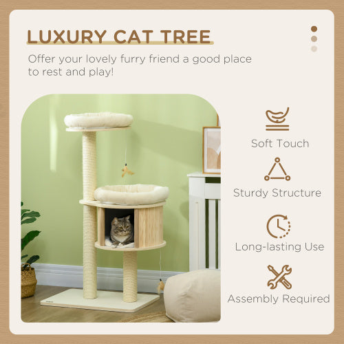 3-Level Cat Tree with Sisal Scratching Posts