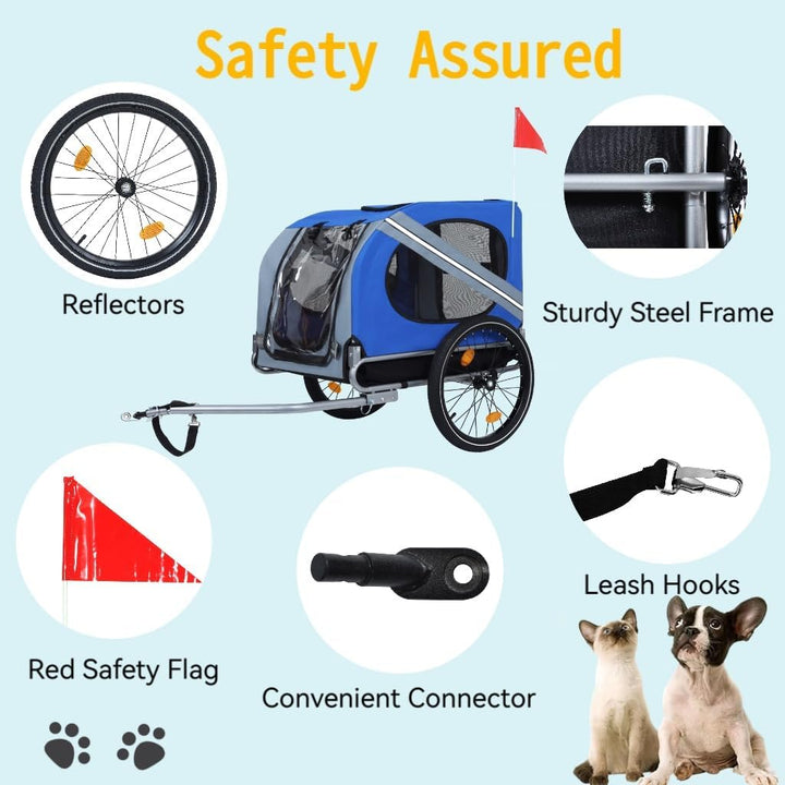 Large Folding Dog Bike Trailer