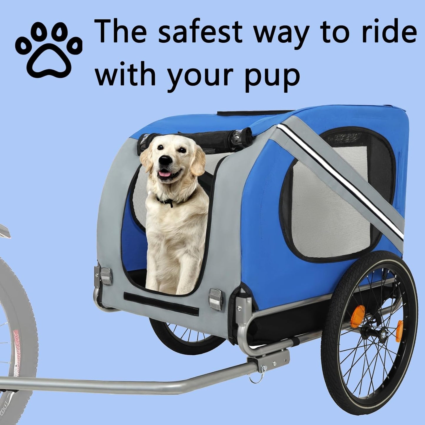 Large Folding Dog Bike Trailer