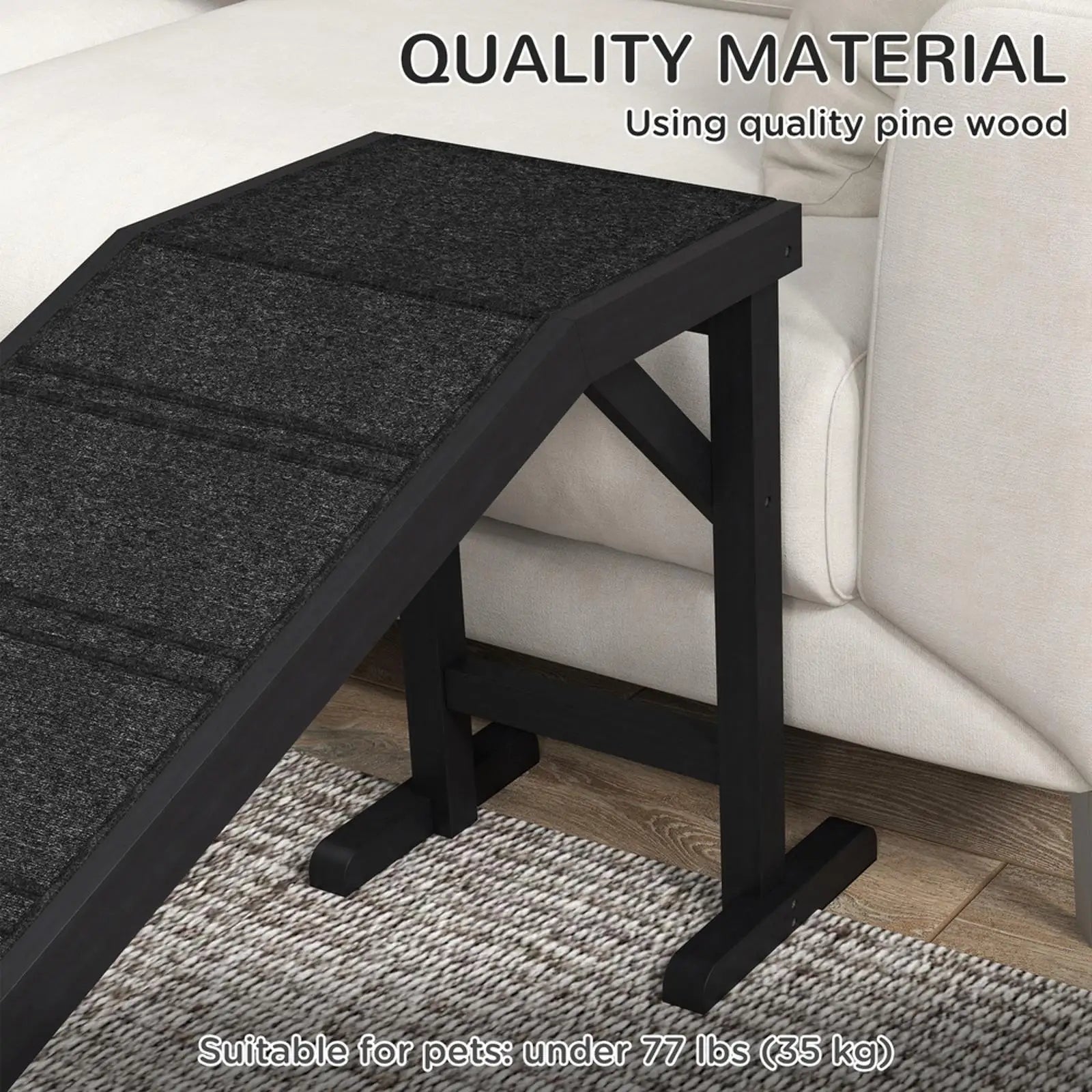 Non-Slip Carpeted Indoor Pet Ramp