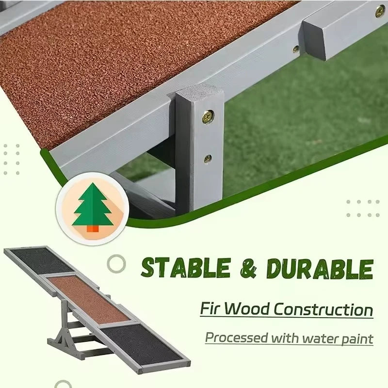Dog Agility Training Wooden Seesaw