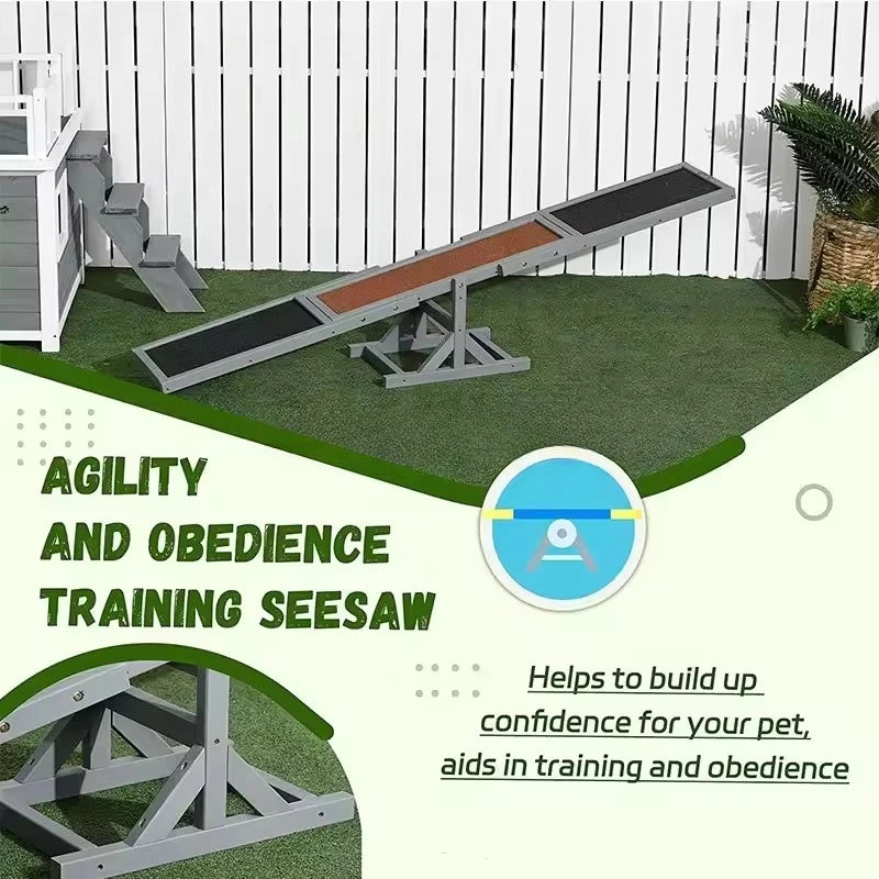 Dog Agility Training Wooden Seesaw