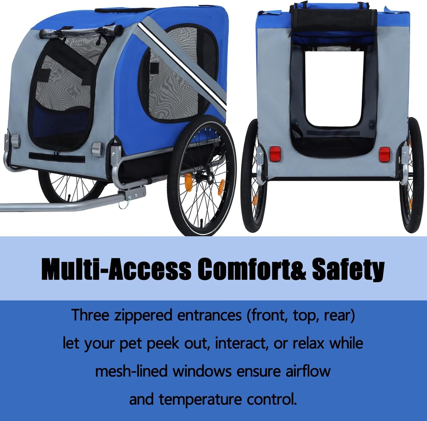 Large Folding Dog Bike Trailer