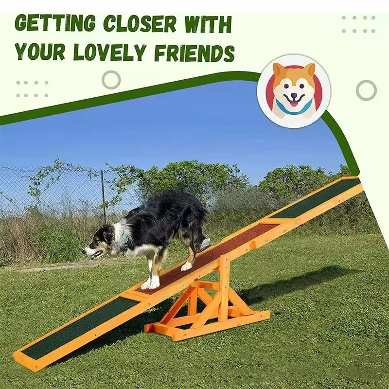 Dog Agility Training Wooden Seesaw