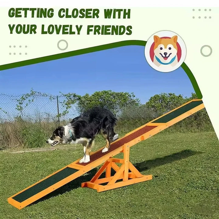 Dog Agility Training Wooden Seesaw
