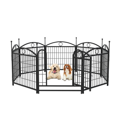 24 Inch 8 Panel Metal Dog Playpen