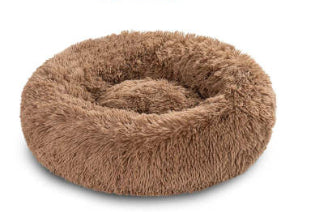 Round Plush Donut Pet Bed