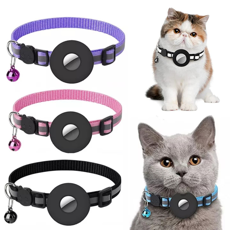 Reflective Cat & Dog Collar with AirTag