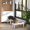 23" Wooden Raised Dog Bowl Station