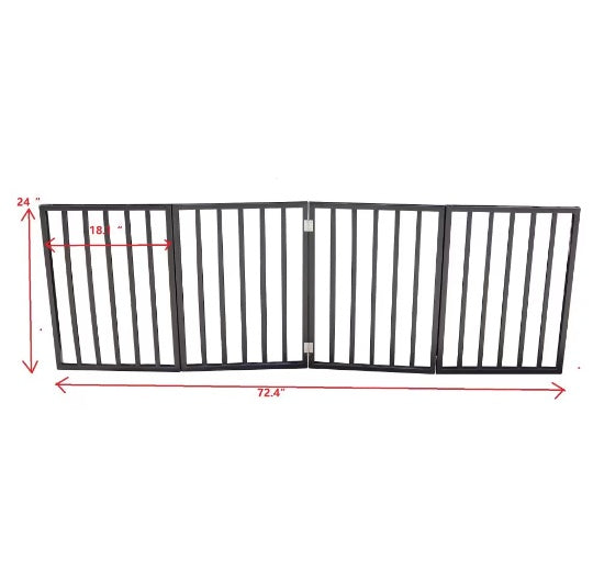 Portable Wooden Pet Gate Fence