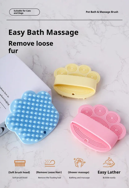 Pet Rubber Bath Massage Comb