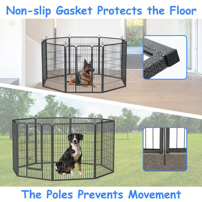 Heavy-Duty 8 Foldable Panels Dog Playpen