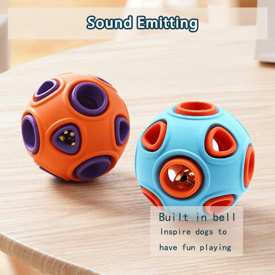 Dog Rubber Ball with Bell Sound 2-Pack