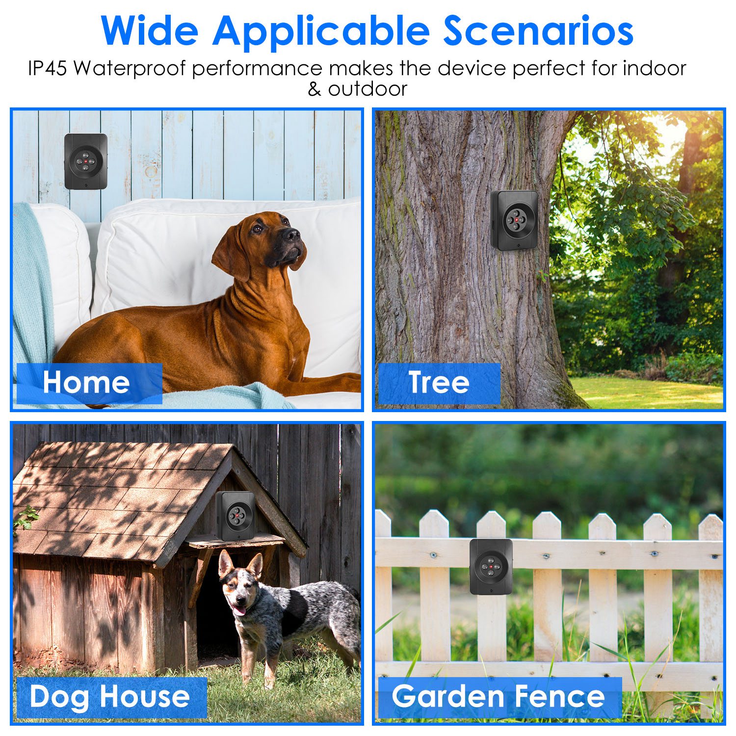 3 Frequency Levels Ultrasonic Anti Barking Device