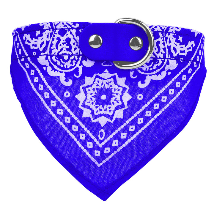 Adjustable Bandana Leather Pet Collar