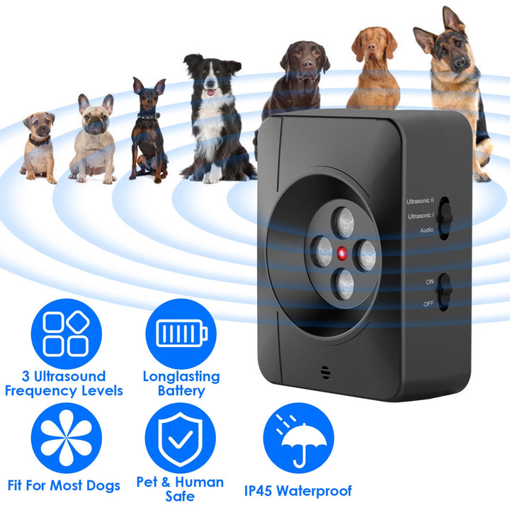 3 Frequency Levels Ultrasonic Anti Barking Device