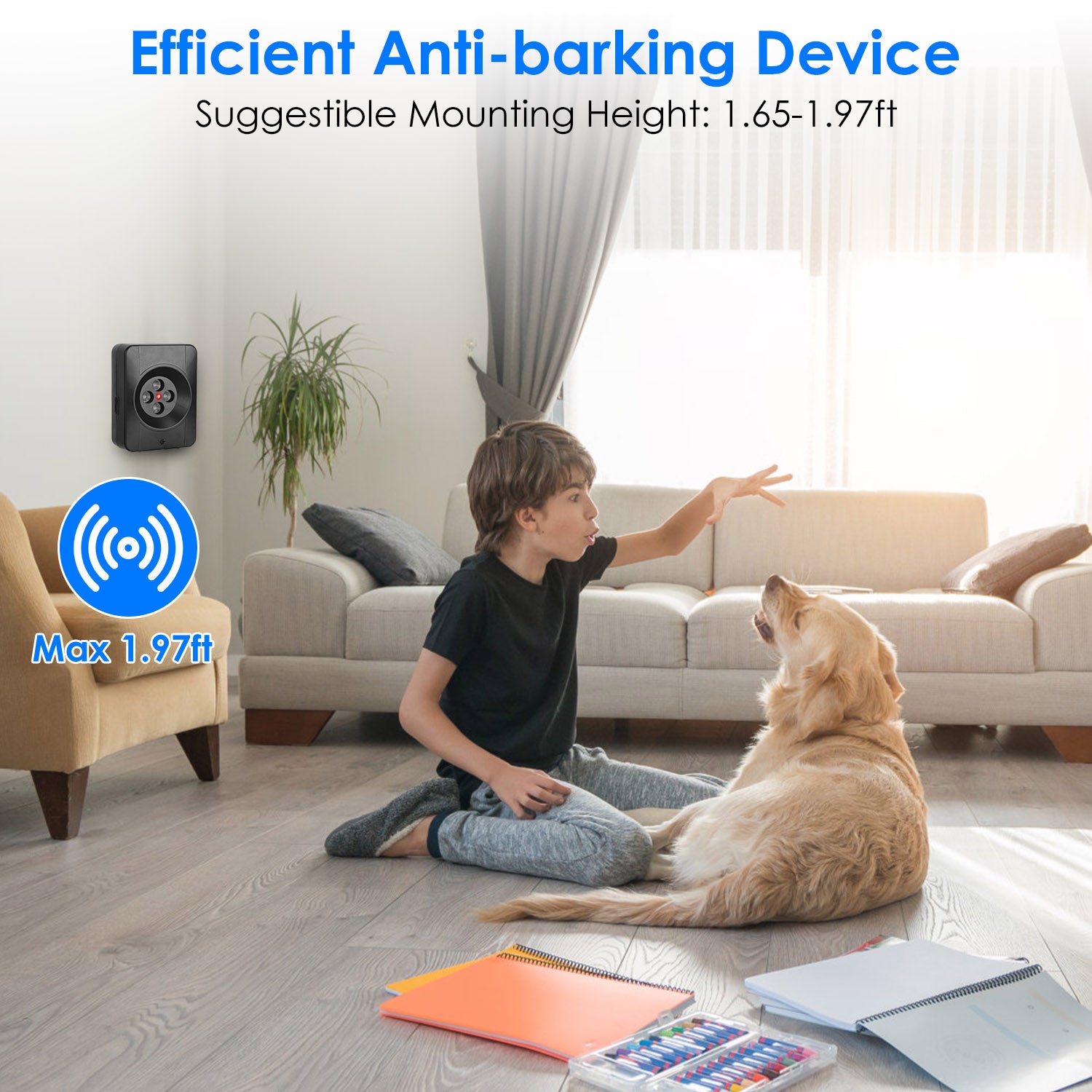 3 Frequency Levels Ultrasonic Anti Barking Device