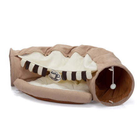 Cat Telescopic Tunnel & Cushioned Bed
