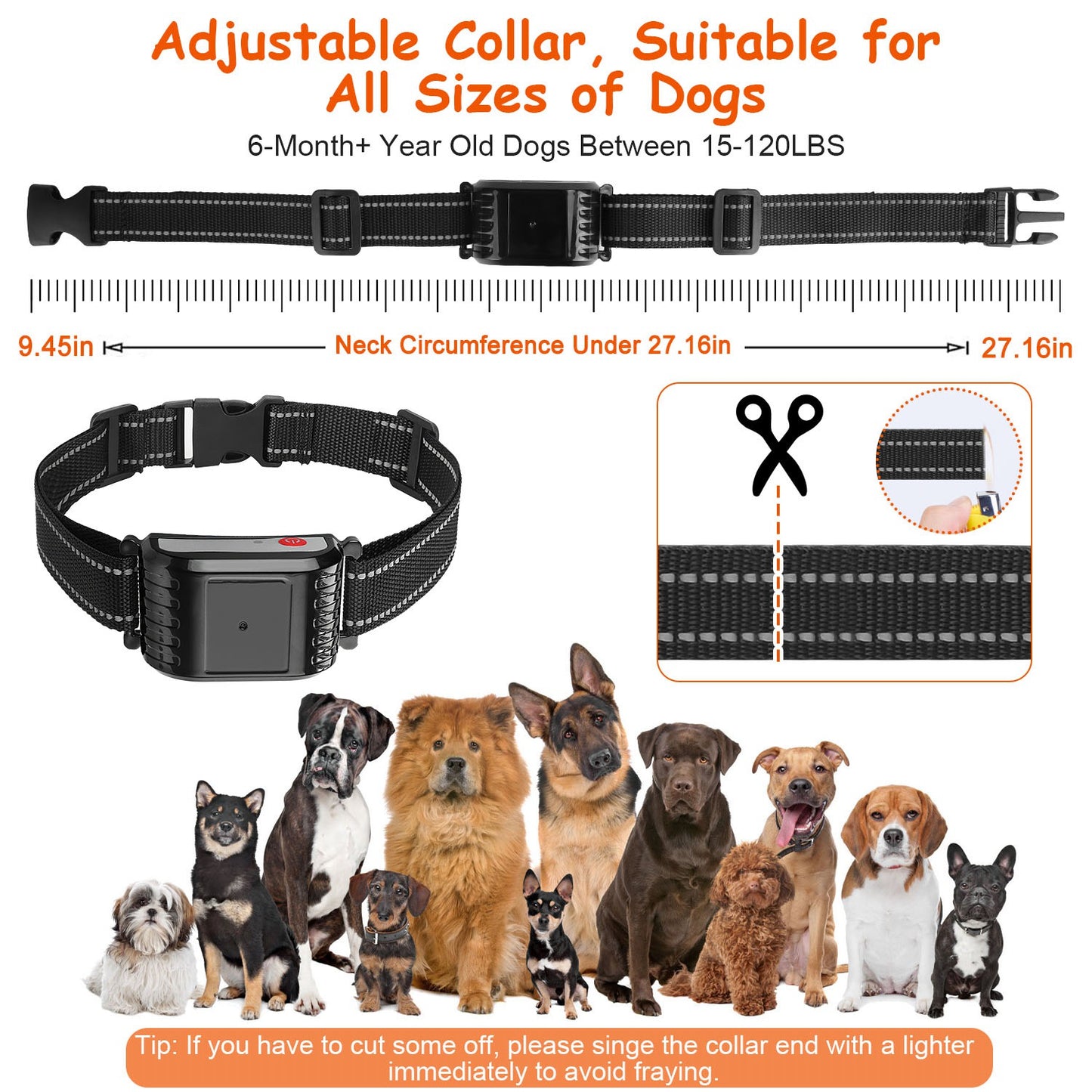 990FT Range Dog Wireless Training Collar