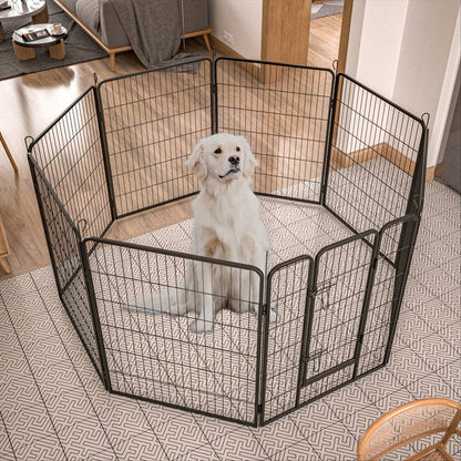 Heavy-Duty 8 Foldable Panels Dog Playpen