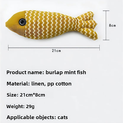 Catnip Fish Shaped Chew Toy