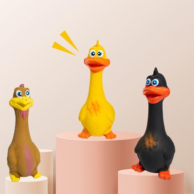 Latex Screaming Chicken Dog Toy Set